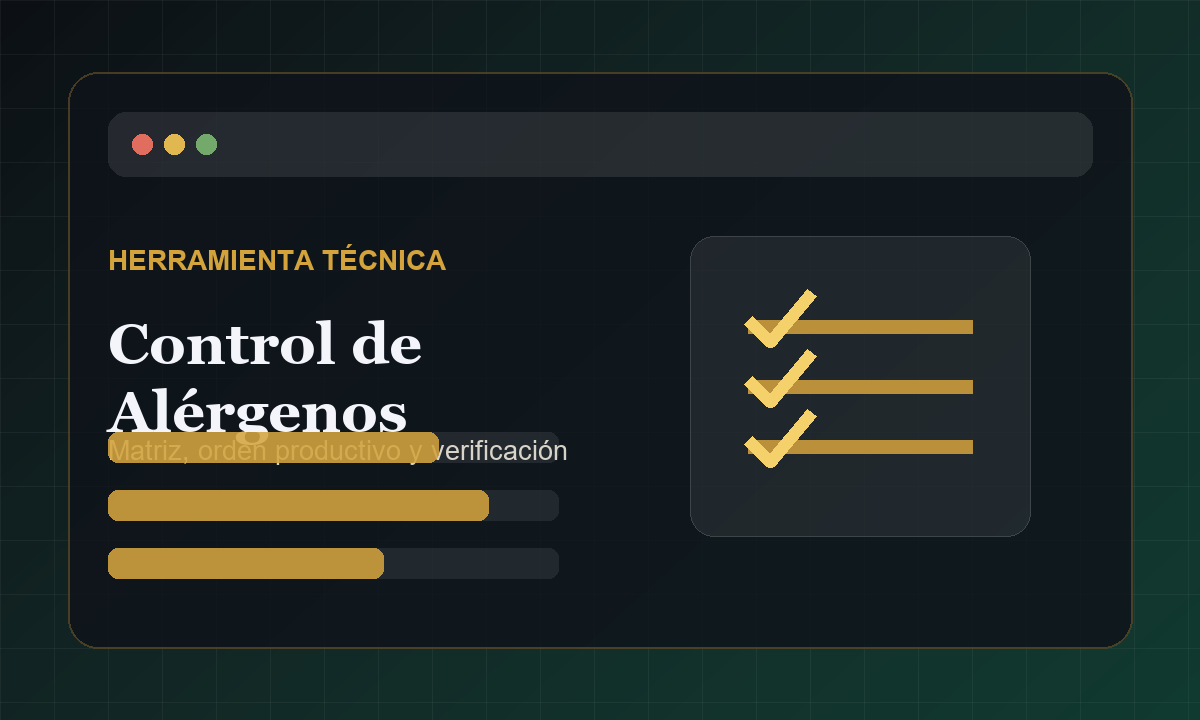 Vista comercial de Control de Al&eacute;rgenos